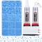 14000Pcs Flatback Light Blue Rhinestones with B7000 Adhesive Glue for Crafts, AB Color Jelly Rhinestones Resin Gems with Tweezer & Picker Pens for Shoes, Tumblers, Clothes Decoration